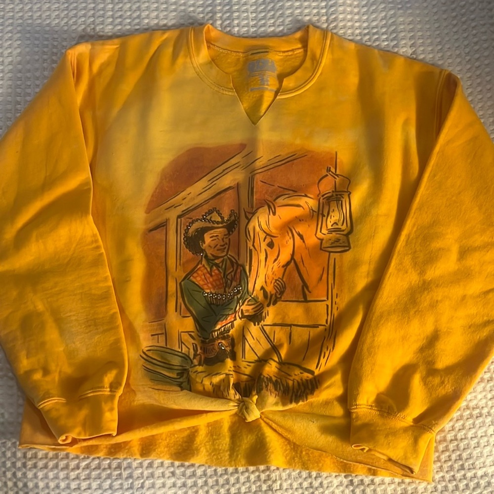 Women’s Retro Western cowboy sweatshirt medium